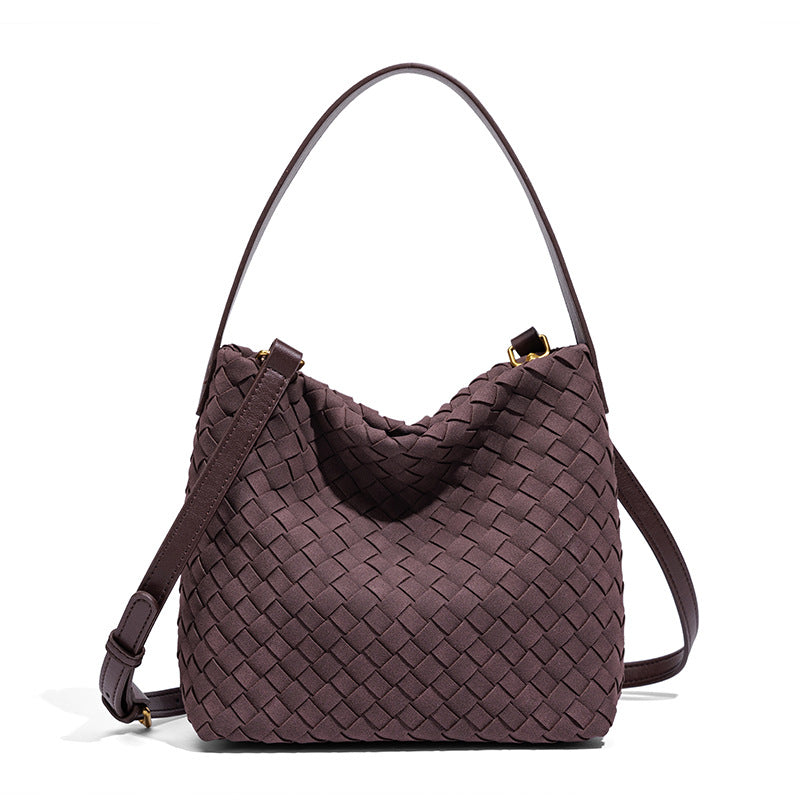 THE FAUX SUEDE BLOCK VOLUME TOTE
