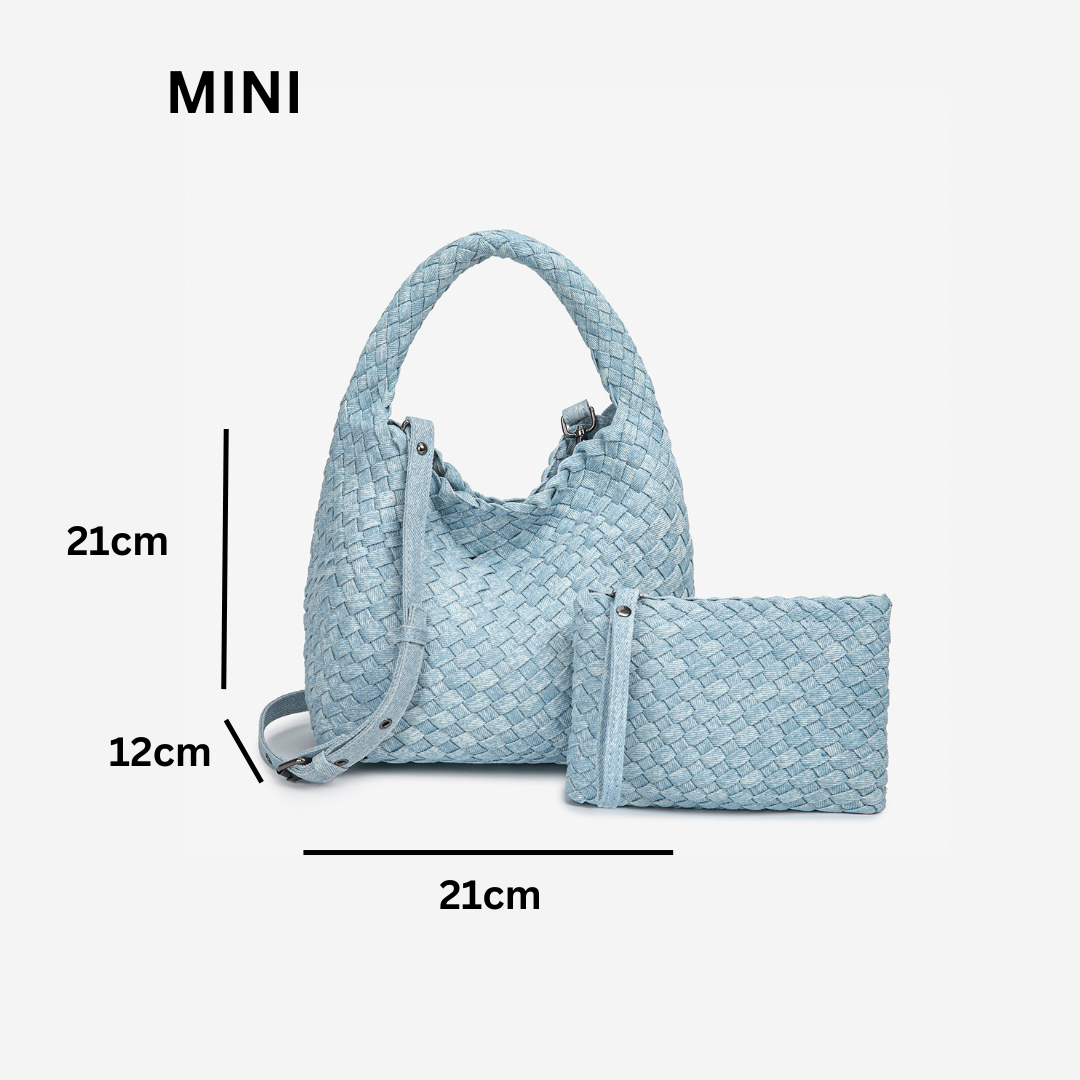 THE DENIM BLOCK VOLUME TOTE size chart 2