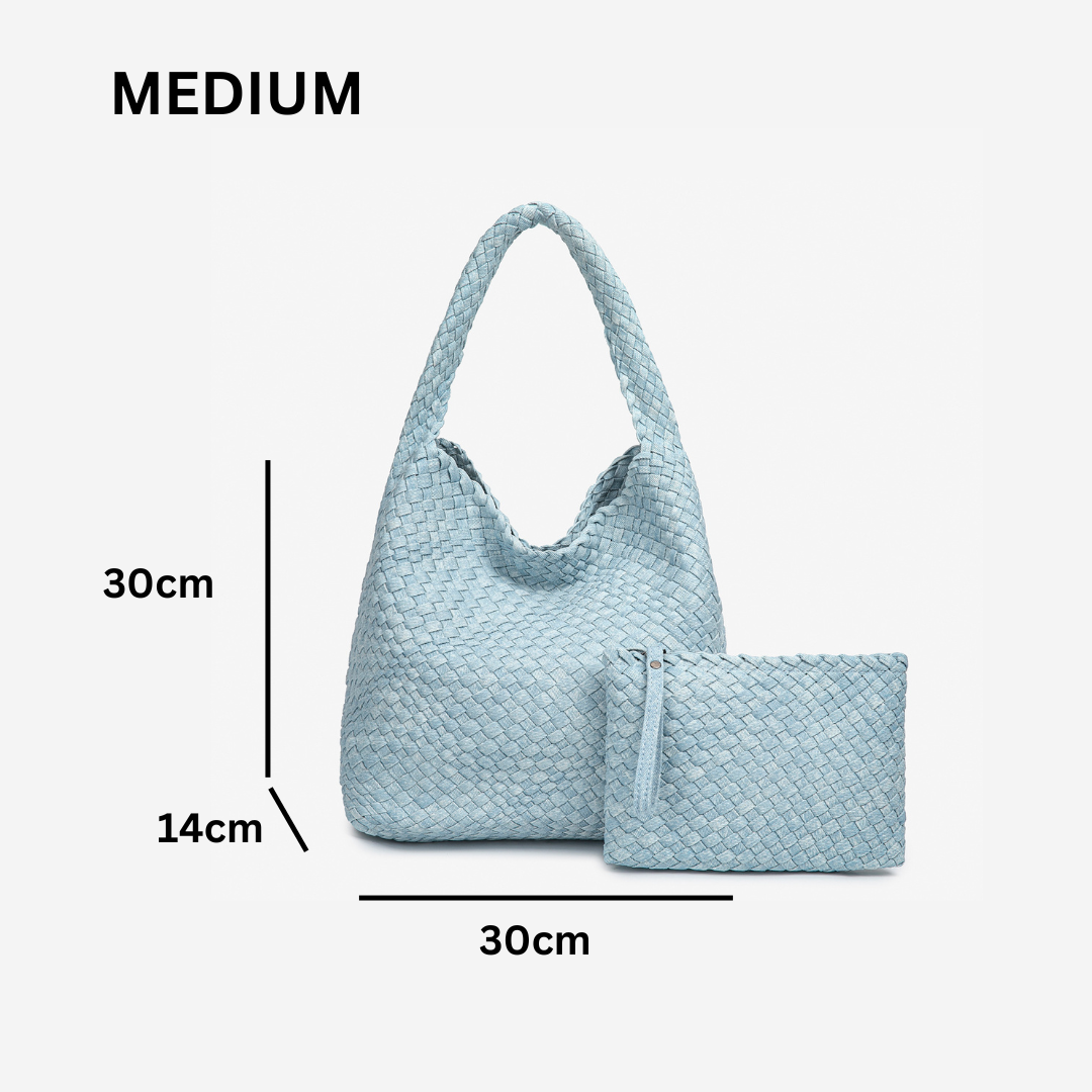 THE DENIM BLOCK VOLUME TOTE size chart 3